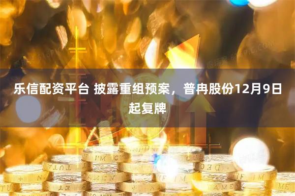 乐信配资平台 披露重组预案,普冉股份12月9日起复牌